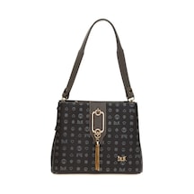 Bilik Deri Monogram Siyah/gri Kadın El Çantası Riv 232-mg 001