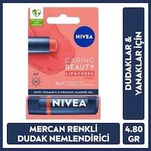 4.8 Gr Mercan Renkli Dudak Bakım Kremi, Spf30 İle Nemlendirir