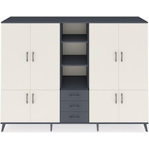 Hyperion Dolap 11 Raflı 3 Çekmeceli 8 Kapaklı 220x44x163 Antrasit Antrasit-aytaşı/antrasit Hyperion Dolap 11 Raflı 3 Çekmeceli 8 Kapaklı 220x44x163 Antrasit Antrasit-aytaşı/antrasit