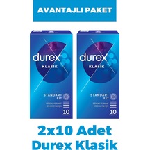 Durex Klasik Prezervatif 10'lu 2 Adet