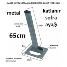 Arıcıoğlu_Ticaret 4 Adet Katlanır Metal 65 Cm Sofra Ayağı Masa Ayağı Yer Sofrası A