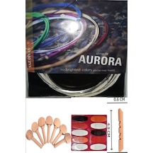 Aurora 0.25 Divan Uzun Sap Bağlama Teli Takımı +10 Adet Tezene +