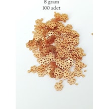 Oya Abiye Bileklik Kolye Pleksi Metalik Plastik Pul Altın Renk 8 Gram 100 Adet - Bnc479 Çok Renkli