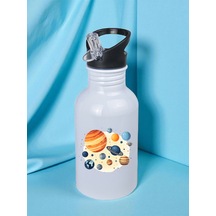Karma Gezegen Matara Suluk 600 Ml - Sporcu Suluğu, Büyük Suluk, Spor Matara, Sporcu Sulukları Beyaz