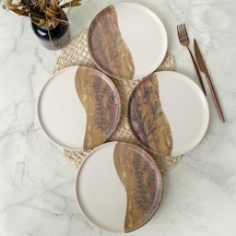 Terra Leaf Nordıc Pasta Tabağı 22 Cm 4 Adet / 22969-70 Açık