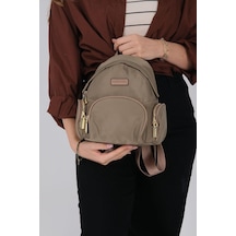 Silver Polo Sp1208 Kadın Sırt Çantası Saten Yeşil-kum