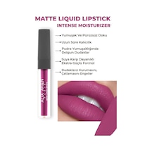 Uzun Süre Kalıcı Kadifemsi Kuruma Yapmayan Mat Likit Ruj - Matte Liquid Lipstick 516 True Fuchsia Çok Renkli