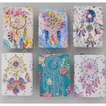 12'li Büyüteçli Dikdörtgen Cep Aynası Çok Renkli