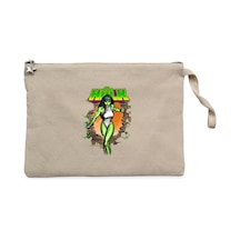 She Hulk Duvar Krem Clutch Astarlı Cüzdan / El Çantası Krem