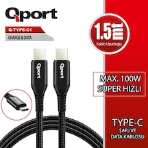 Qport 1.5metre Q-type-c1 Typec Görüntü Kablosu-213869