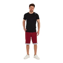 Adams Erkek Polyester Beyaz Şeritli Basketbol Şort 001