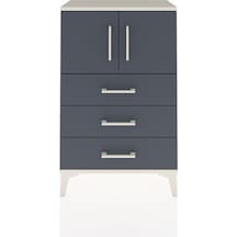 Arges Komodin Tek Raflı 3 Çekmeceli 2 Kapaklı 60x30x96 Aytaşı... Aytaşı