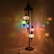 Dekoratif Dekoratif Osmanlı Lambası Mozaik 5li Lambader