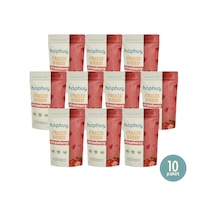 10'lu Paket Freeze Dried Bütün Çilek - Dondurularak Kurutulmuş Bütün Çilek 20g X 10 1 Adet