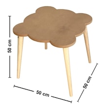 Boyanabilir Ahşap Mdf Kare Çocuk Oyun Aktivite Masası Ahşap