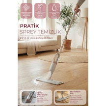 Sprey Mop 400 Ml Su Hazneli - Yıkanabilir Mikrofiber Bezli Pratik Yer Temizleme Seti
