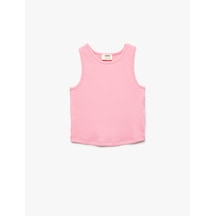 Koton Pamuklu Kolsuz Bisiklet Yaka Basic Crop Atlet Pembe 5skg30029ak Gül