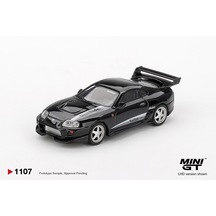 1:64 Ölçek Mini Gt Toyota Supra Veilside Combat V-ıı Black Diecast Metal Minyatür Model Araba 5cm