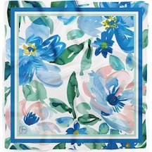 Mavi Esinti Desen Bandana/fular Çok Renkli