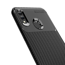 Huawei Honor 10 Lite Kilif Silikon Ince Lüx Karbon Koruma 252152536 - Seçenek / Renk-Ekran Koruyucu-Siyah-75Tl 2Adet Siyah Mat Tam Kapatan Nano