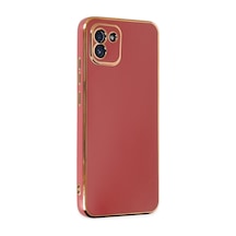 Samsung Galaxy Uyumlu A03 Kılıf Volet Silikon - Kırmızı Bz8683140424121