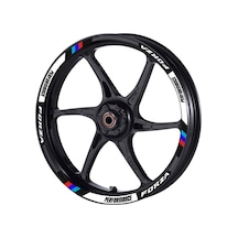 Hades Honda Forza Uyumlu Jant Şeridi Beyaz Motosiklet Jant Sticker Seti Siyah
