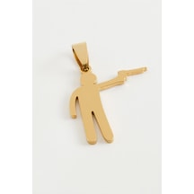 Hnrlıshp Silahlı Asker Çelik Kolye Ucu 3 Cm-sarı Çok renkli