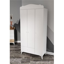 Baby Darling Sansa 3 Kapaklı Dolap Beyaz Beyaz