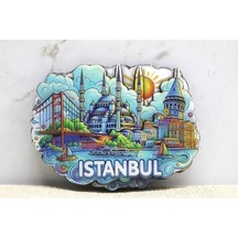 Mey İthalat Ahşap İstanbul Temalı Magnet - Model 11 Diğer