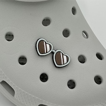 Crocs Terlik Süsü Ve Aksesuarı , Çanta Süsü Renkli Jibbitz Güneş Gözlüğü 05 Görselli Figür Aksesuarı Kahve-mint-siyah