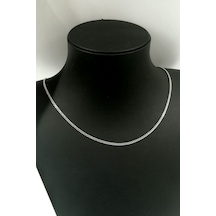 Omar Silver Unisex Gurmet 2 Mm Rodyum Kaplama Gümüş Kolye Zincir