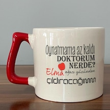 Oynatmama Az Kaldı Doktorum Nerede Baskılı Kırmızı Kulplu D Kupa