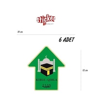 Otel Pansiyon Kıble Yönü Sticker 10X12Cm 6 Adet