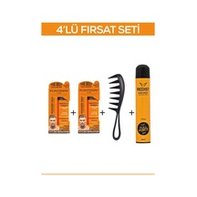 Fontenay Saç Şekillendirici Pudra Toz Wax Ultra Strong + Şekil Tarak'ı + Saç Spreyi 2 400ML 4'lü Set