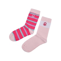 Unıted Colors Of Benetton Erkek Çocuk 2'li Soket Çorap Bnt-g24085 Pembe