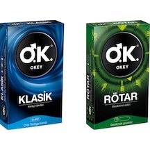 Okey Klasik Prezervatif 10'lu + Rötar Prezervatif 10'lu
