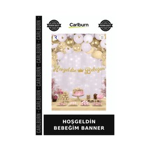 Premium Hoşgeldin Bebeğim Banner Süs Yenidoğan Parti Diğer