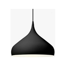 Metal Sakkıt Avize Cap 41 Cm Siyah Içi Beyaz Siyah