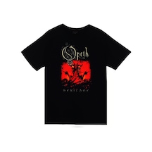 Opeth - Müzik Grubu Baskılı Unisex %100 Pamuk Siyah T-shirt SIYAH