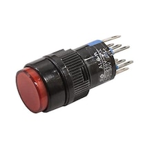 Al6-A 16Mm 24V Kırmızı Anahtarlı Kalıcı Buton