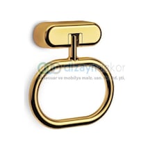 Wolf Halka Sarkaç Oval Kulp Parlak Altın