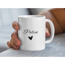 Pelin İsimli Kupa Bardak, İsimli Bardak, Hediye Kupa Bardak, Kahve Kupa Bardak Beyaz