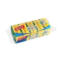 5 Adet Stepy Oluklu Sünger 5 Li