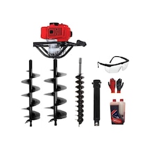 Secho DX5500 Toprak Burgu Makinesi + Uç Aksesuar Seti 100 - 150 - 200 MM