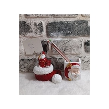 El Yapımı Noel Baba Kağıt Tutacağı Ve Kalemlik Seti,özel Tasarım 2'li Set.