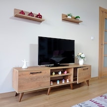 Mobilya Sepeti Ms 85 Mdf Tv Ünitesi Dolabı Raflı Ceviz