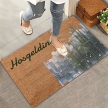 Valerine Life Metropol Ve Bambu Temalı Hoş Geldiniz Kapı Önü Paspası 45x70cm