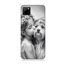 Realme C11 Uyumlu Kız Ve Köpek Desenli Silikon Kılıf