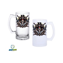 Korsan Kulplu Bira Bardağı Buzlu Veya Şeffaf Seçenekli 0314