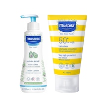 Mustela Tüm Aile İçin Spf 50+ Güneş Losyonu 100 Ml + Mustela Hydra Bebe Vücut Losyonu 300 Ml